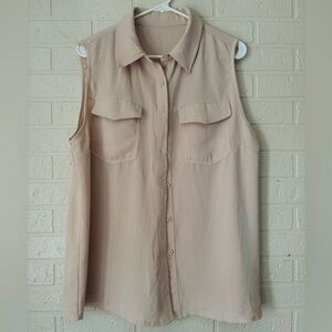 Apricot Button-Up Shirt - X-Large